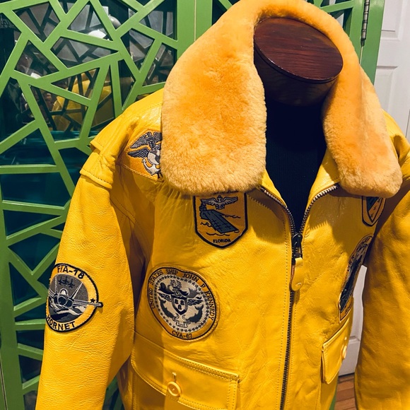 Vintage DEADSTOCK Schott NYC Wings of Gold G-1 US Navy Flight Jacket - Picture 3 of 15